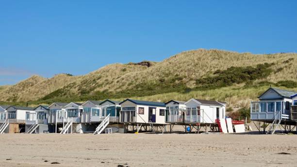 istock Beach hut, cottage at north sea beach 1433396977