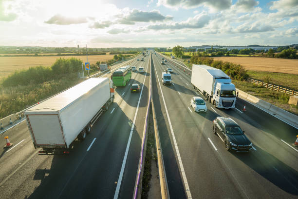 istock heavy traffic in blurry motion on UK motorway in England 1433398183