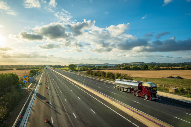 istock heavy traffic in blurry motion on UK motorway in England 1433398196