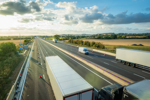 istock heavy traffic in blurry motion on UK motorway in England 1433398207