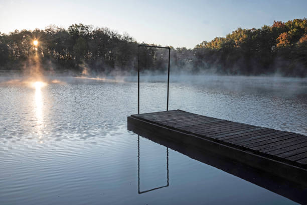 istock Fall color refects in the water. 1433401439
