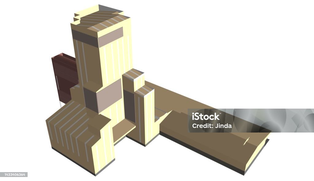 3d Illustration Of Building Project Stock Illustration Download Image