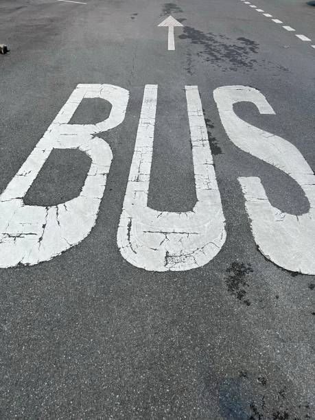 istock Bus signs on the road 1433409004