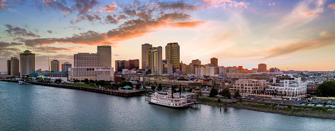 New Orleans River Paddle boat sunset