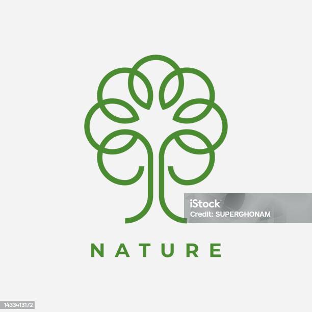 Natural Tree Design Nature Tree Design Stock Illustration - Download Image Now - Abstract ...