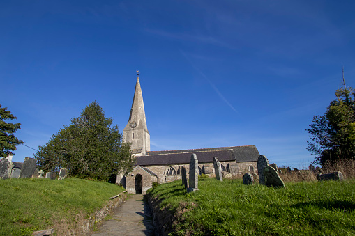 Brixworths famous Anglo Saxon church. Allsaints church in the village of Brixworth Northamptonshire is one of the oldest and best preserved Anglo Saxon churches in great Britain.