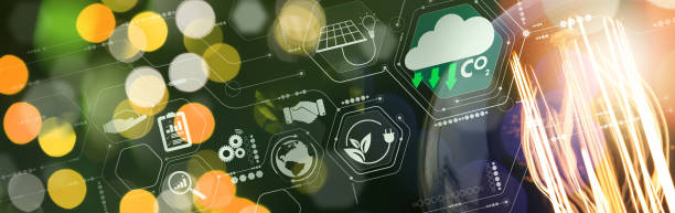 istock Vintage Light bulb of eco friendly Environmental technology and Sustainable development, save the planet and energy, Recycle and reuse. 1433418839