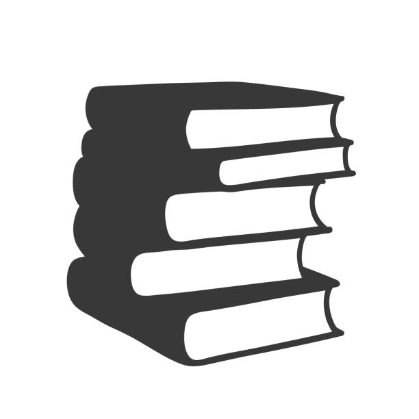 мультяшная стопка книг - векторная иконка - book vector stack reading stock illustrations
