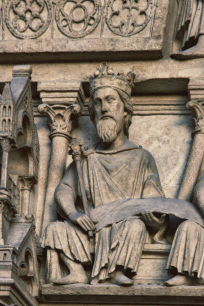 istock Notre Dame de Paris Cathedral Gothic style. Architectural details. 1433424154