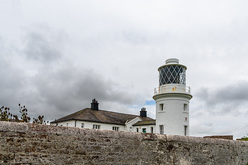 view of the St Bees Ligthouse in northern England