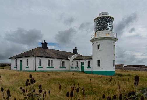 view of the St Bees Ligthouse in northern England