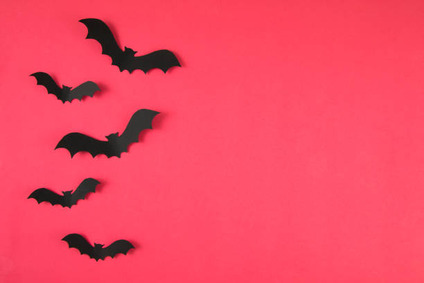 istock Halloween Background with Paper Bats 1433429290