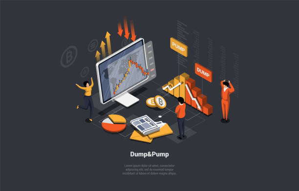 istock Forex, Stock Market And Cryptocurrency Dump And Pump Concept. Characters Traders Trade Futures On Stock Market Exchange Services With Convenient Application. Isometric Cartoon 3d Vector Illustration 1433443290