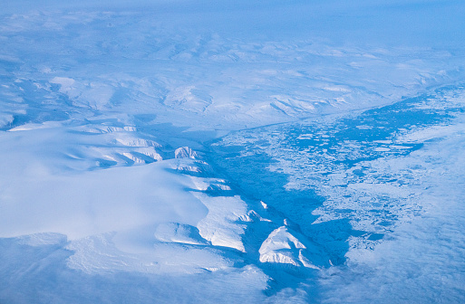 Mountains, Glacier and Sea Ice in Greenland