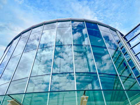 Modern glass building detail