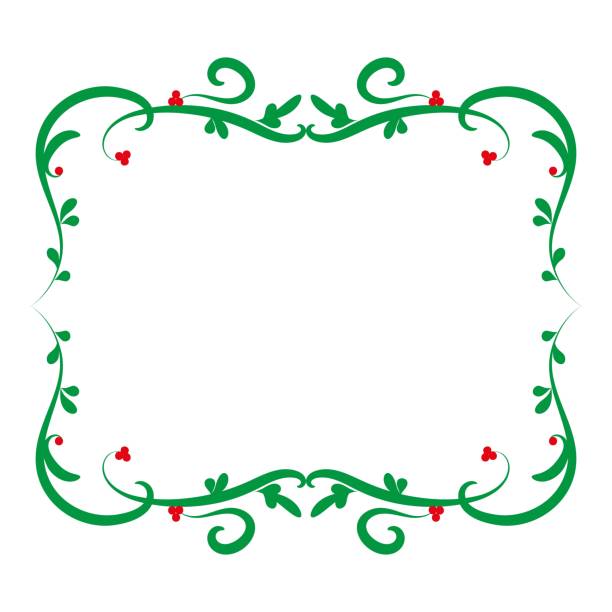 赤い果実と装飾的な緑のフレーム。テキスト用の場所を持つクリスマスフレーム。白い背景に隔離されています。要素設計。ベクターイラストレーション。 - victorian style frame picture frame wreath点のイラスト素材／クリップアート素材／マンガ素材／アイコン素材