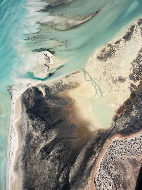 istock Aerial view of tidal dunes and water 1433452812