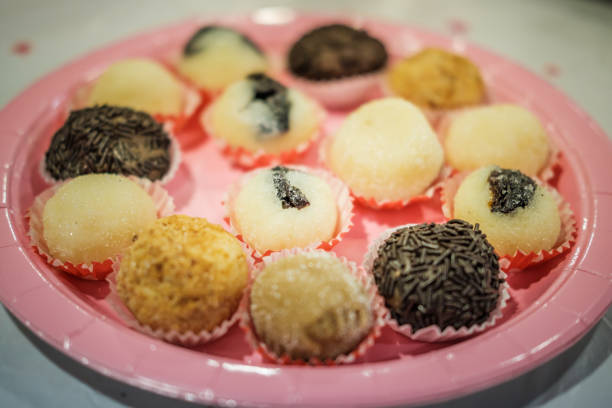 Plate of brigadiers at party