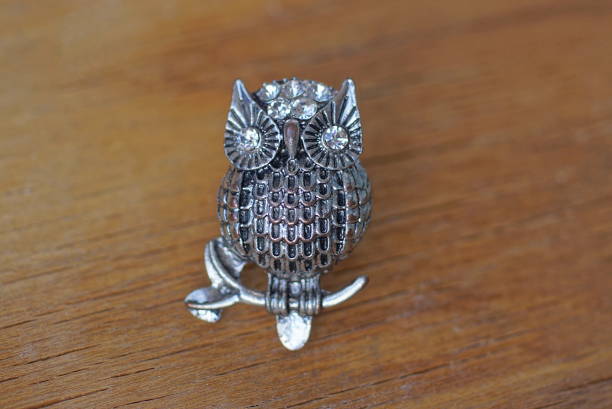 istock one small gray silver badge owl decoration 1433460522