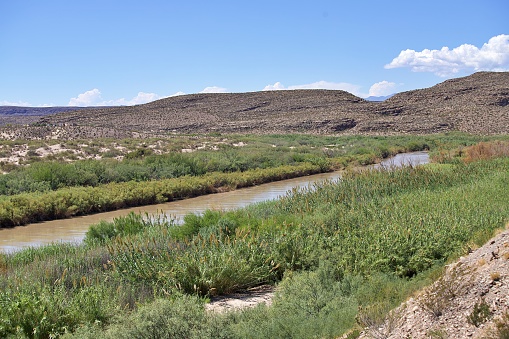 The Rio Grande constitutes the border between the US and Mexico for much of its length.