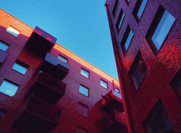 istock Low angle view of red building against sky 1433472216