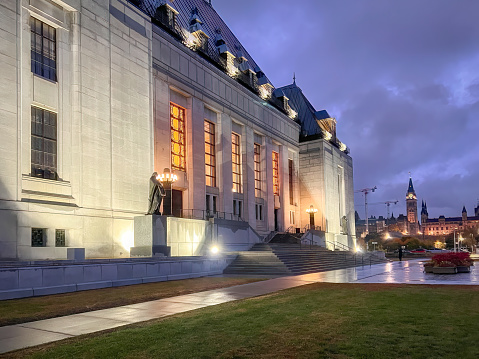 The Supreme Court of Canada in Ottawa, Ontario