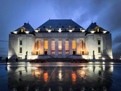 The Supreme Court of Canada in Ottawa, Ontario