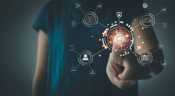 istock Digital transformation change management, internet of things (IoT), new technology big data and business process strategy, automated operation, customer service management, cloud computing, virtual Ai 1433481129