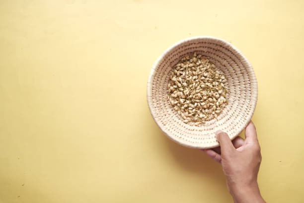 istock close up of jasmine dry flower in a container on table 1433484097