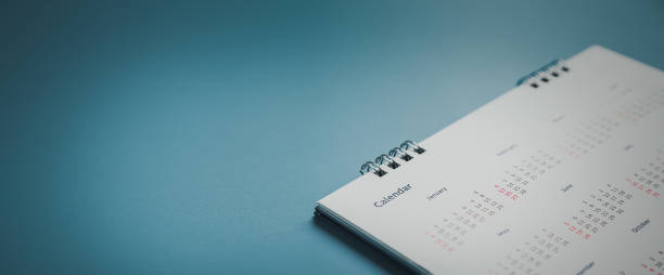 istock Embroidered red pins on a calendar event Planner calendar,clock to set timetable organize schedule,planning for business meeting or travel planning concept. 1433489767