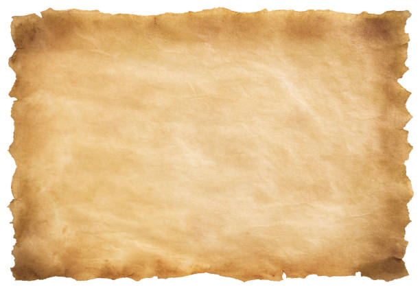 istock old parchment paper sheet vintage aged or texture isolated on white background 1433504083
