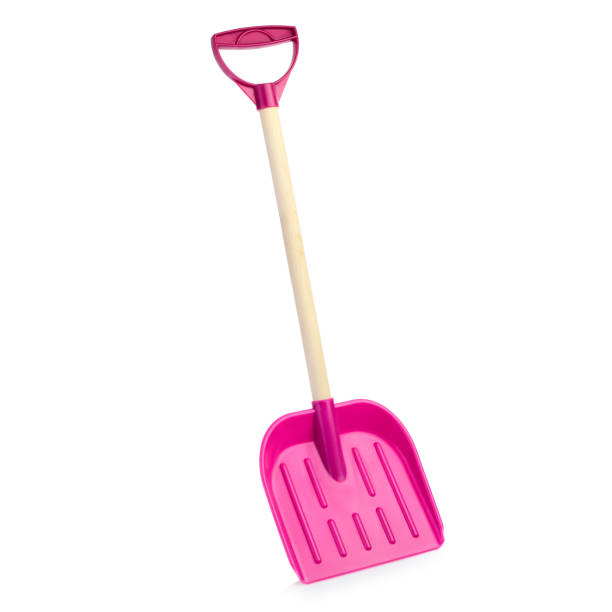 istock Children's large shovel isolated on a white background. Colored plastic shovels for snow removal. Children's Sandbox Toys 1433506241