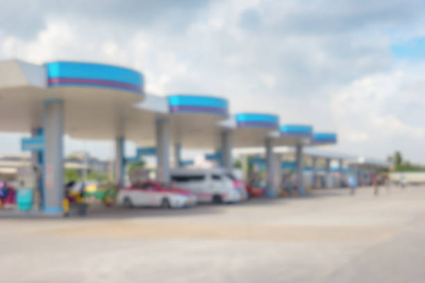 fueling station,Out of focus background