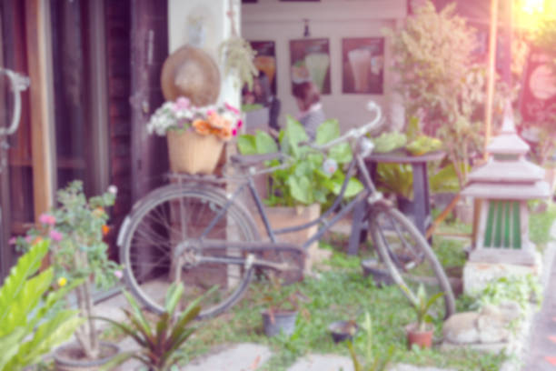 vintage bike blurred background