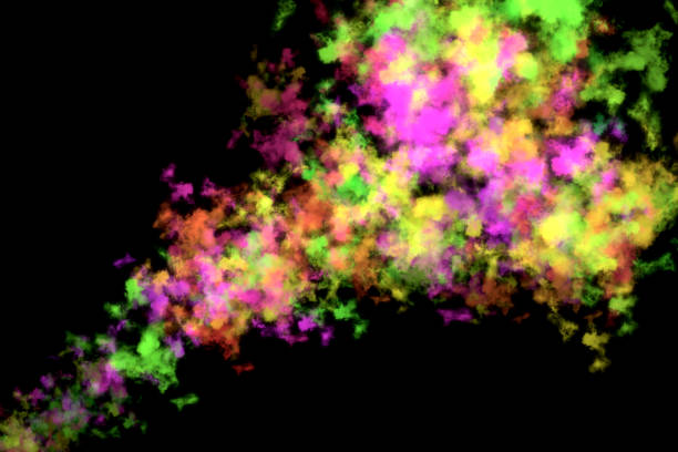 istock Textured Smoke, Abstract colorful,isolated on black background 1433520522