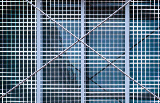 Close up on old Chinese style wood windows