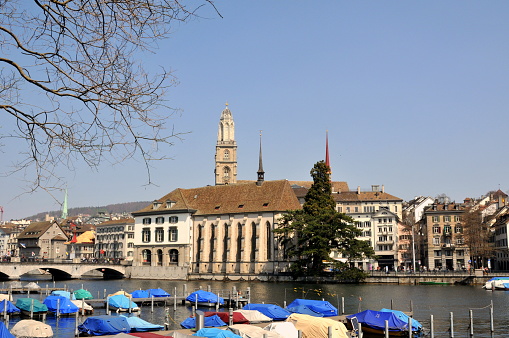Zurich, Switerzland- April 24, 2010: Switzerland is in the central place of Europe and is a unmissable travel destination. Here  is the city view of Zurich.