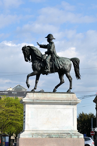 August 7, 2019: Statue of Prince Komatsu-no-miya Akihito in Ueno Park in Tokyo, was built in 1912. He was an Imperial prince who commanded forces in the Boshin War and was a patron of Japanese Red Cross Society.