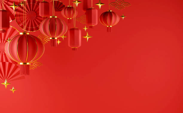 istock Chinese red luxury background with pedestal, podium, round stage 1433534190