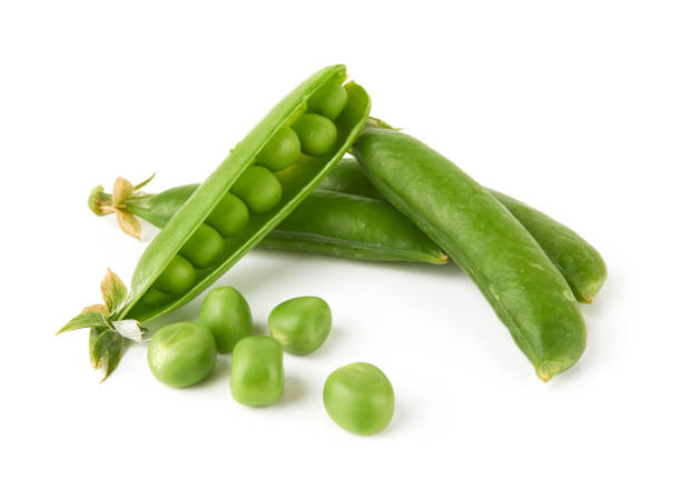 녹색 완두콩 격리됨에 - green pea pea pod sweet food freshness 뉴스 사진 이미지