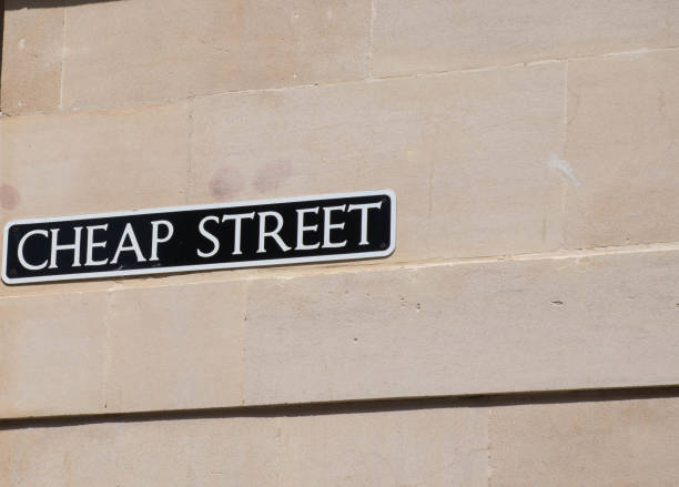 istock Cheap street sign on stone 1433539775