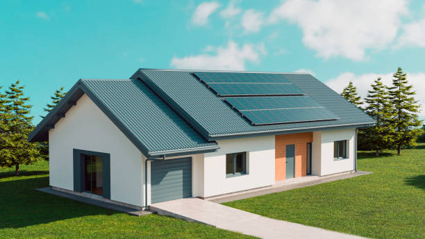 istock House getting energy from solar power roof 1433548034