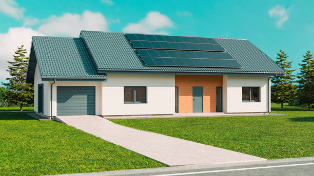 istock House getting energy from solar power roof 1433548038