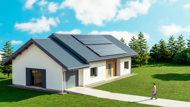 istock House getting energy from solar power roof 1433548075