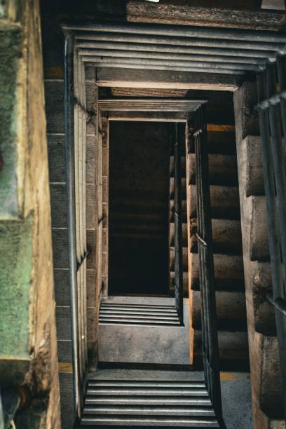 istock Vertical shot of a stairway from above 1433548996