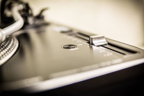 istock Closeup of a vinyl player pitch controller 1433555465