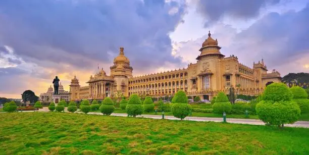 Photo of Vidhana Soudha in Bangalore, India - the seat of the state legislature of Karnataka