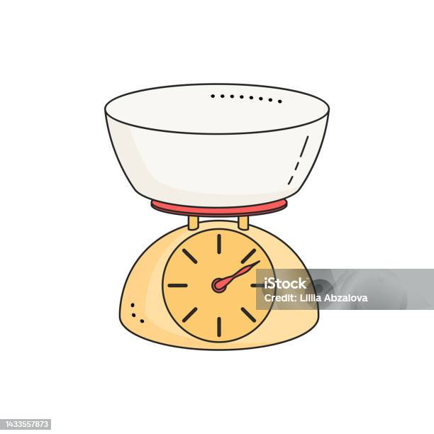 Baking Scale Remove Background Kitchen Scales Kitchenware Element Stock Illustration - Download Image ...