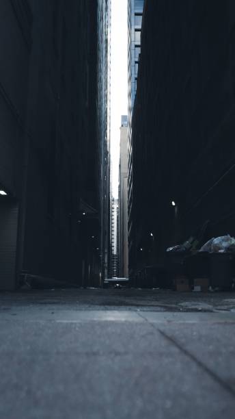 istock Chicago downtown street in night time 1433558591