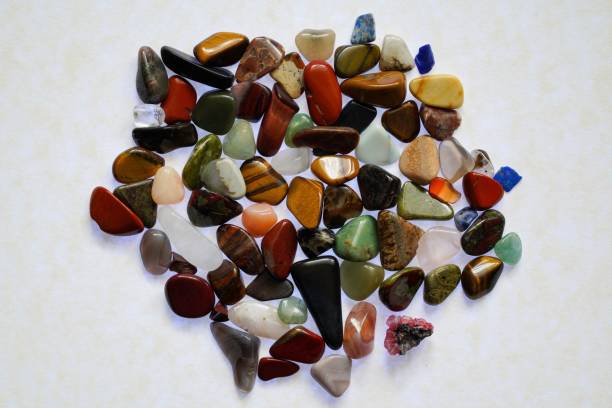 istock Closeup or bunch of gemstones in white background 1433561037